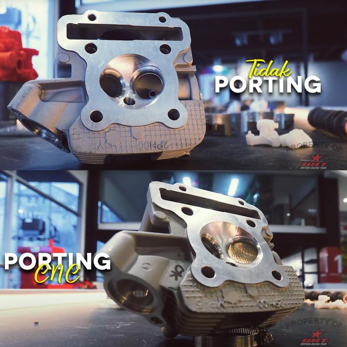 Gambar Cylinder HEAD BRT Porting CNC Klep 28 24 30 25 MIO M3 MIO Z MIO S XRIDE FINO SOUL GT 125 dari DSBRT undefined Tokopedia