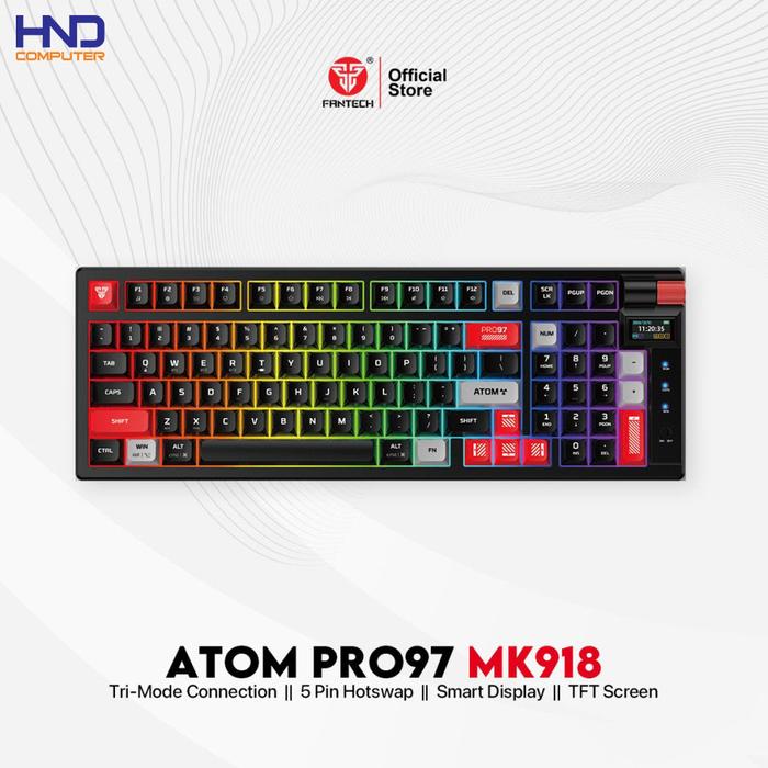 Gambar FANTECH ATOM PRO SERIES  Wireless Keyboard Mechanical Gaming ATOM PRO 79 97 - PRO97 BLACK, Blue Switch dari HND COMPUTER MAKASSAR undefined Tokopedia