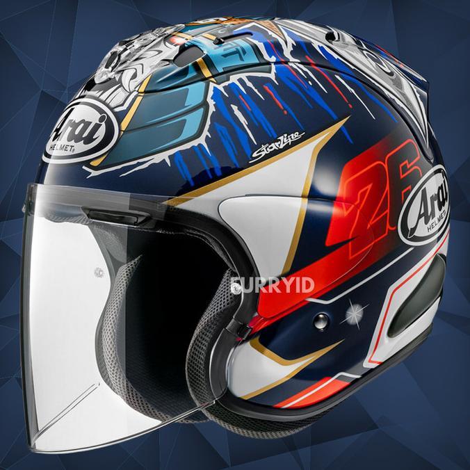 Gambar HELM HALF FACE ARAI VZRAM PEDROSA SHOGUN Terlaris - L dari hernandez store01 undefined Tokopedia