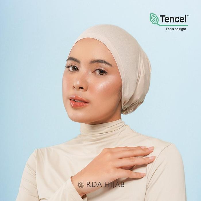Gambar Ciput Turki Ikat Tencel Inner Dalaman Kerudung Hijab - Creme Brulee dari con43 undefined Tokopedia