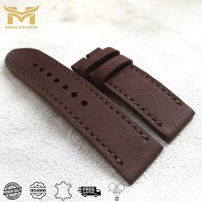 Gambar Tali jam tangan kulit asli Darkbrown,Coklat,Full jahit Strap premium - Dark brown, 20mm dari Maxleather undefined Tokopedia