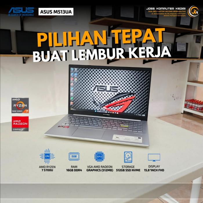 Dijual Murah Asus M513ua Ryzen Gen Ram 16gb Ssd 512gb Nvme 2nd