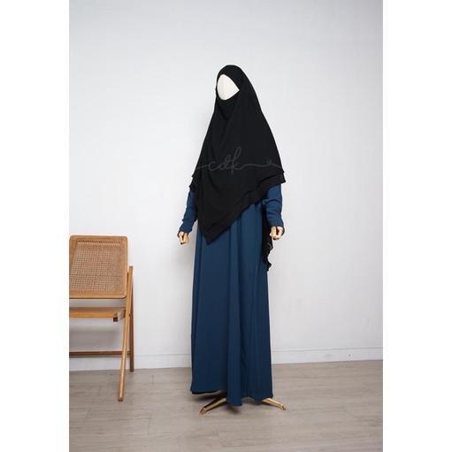 Gambar New FK French Khimar Two Layers by Cdk Style Siffon Arabeschi Black - Black, Full Payment dari hanafigroup26 undefined Tokopedia