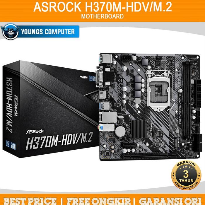 Asrock H370m-hdvm2 Motherboard Intel H370 Lga1151 Ddr4 Microatx