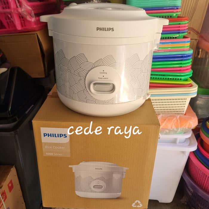 Gambar magic com / rice cooker philips 1000 series HD-3003 400watt isi 1.8 ltr - Putih dari Cede raya undefined Tokopedia