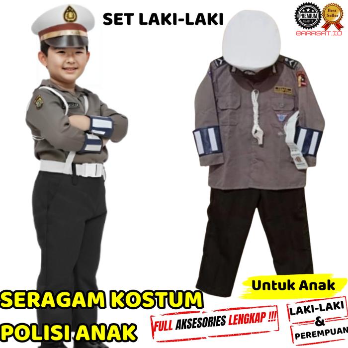 Gambar Setelan Anak Perayaan Fashion Show Baju Polisi Anak Lengkap Sekolah TK SD PAUD Perempuan Laki Laki - Laki_Laki, S dari TOKOSEBADA undefined Tokopedia