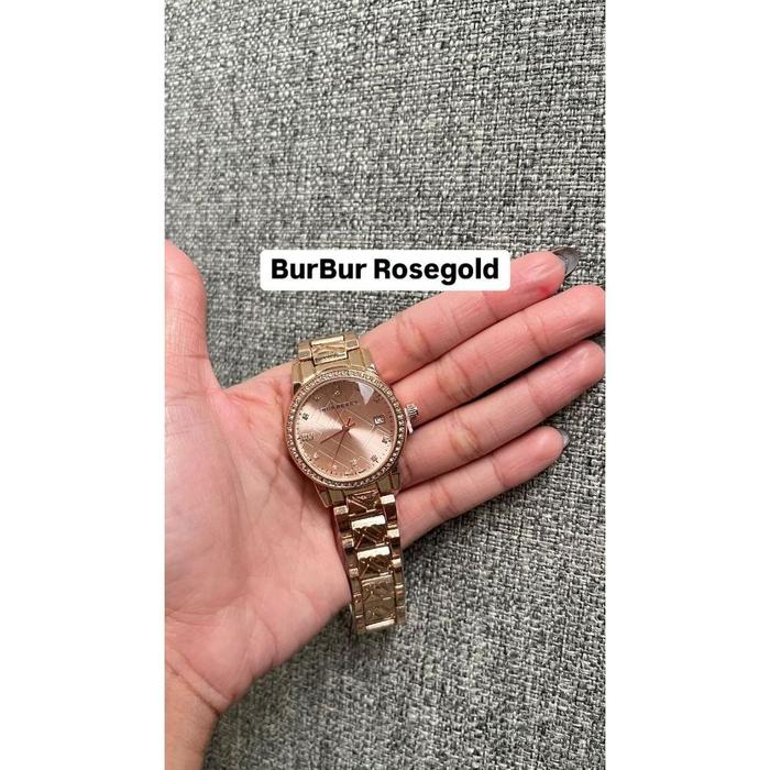 Gambar LINK CO Live Jam Burberry Tali Rantai Jam Tangan Wanita Box Paperbag Free Baterai Cadangan BISA COD - BurBurRoseGold dari dunia jam kita_NEW undefined Tokopedia