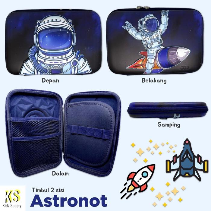 Gambar Tempat Pensil Spiderman Kotak Pensil Dinosaurus Anak Laki Laki Hardcase 3D Marvel Ironman Minecraft Roblox - HR-Astronot dari Aero School undefined Tokopedia