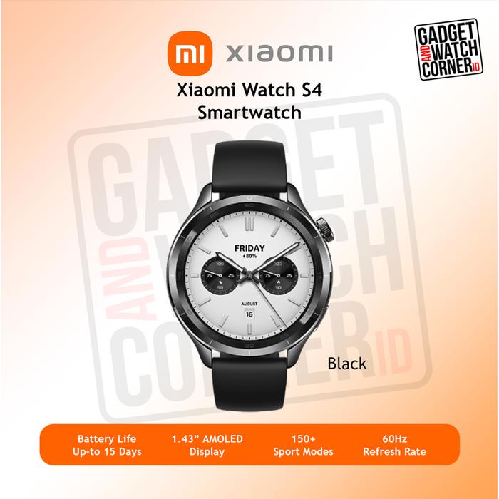 Gambar Xiaomi Watch S4 | 1.43" Amoled Display 2200 nits* | Thin bezel | 15 Days Battery Life - Hitam dari Gadget & Watch Corner undefined Tokopedia