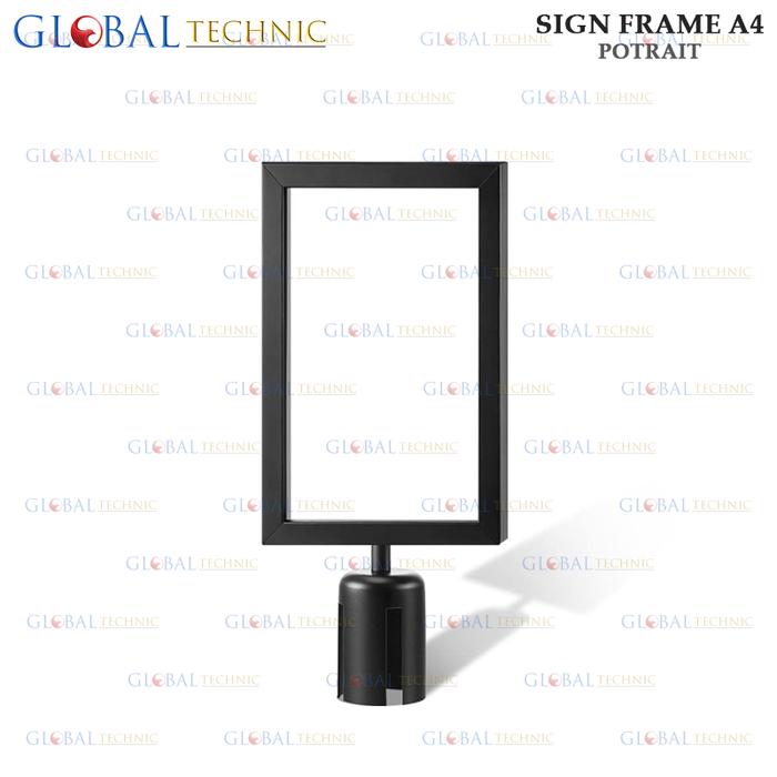 Gambar Sign Frame A4 Standing Signage Poster Stainless / Papan Tiang Antrian - Potrait HTM dari Global Technic_NEW undefined Tokopedia