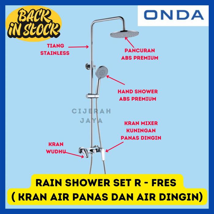 Gambar SHOWER COLOUMN SET ONDA R-FRES / SHOWER TIANG PANAS DINGIN ONDA PREMIUM / SHOWER COLOMN PANAS DINGIN ONDA - ONDA R - FRES dari TB Cijerah Jaya undefined Tokopedia