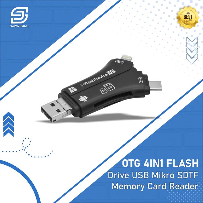 Gambar 4 In 1 I-Flash Drive USB Mikro SDTF Memory Card Reader dari Java Visual undefined Tokopedia