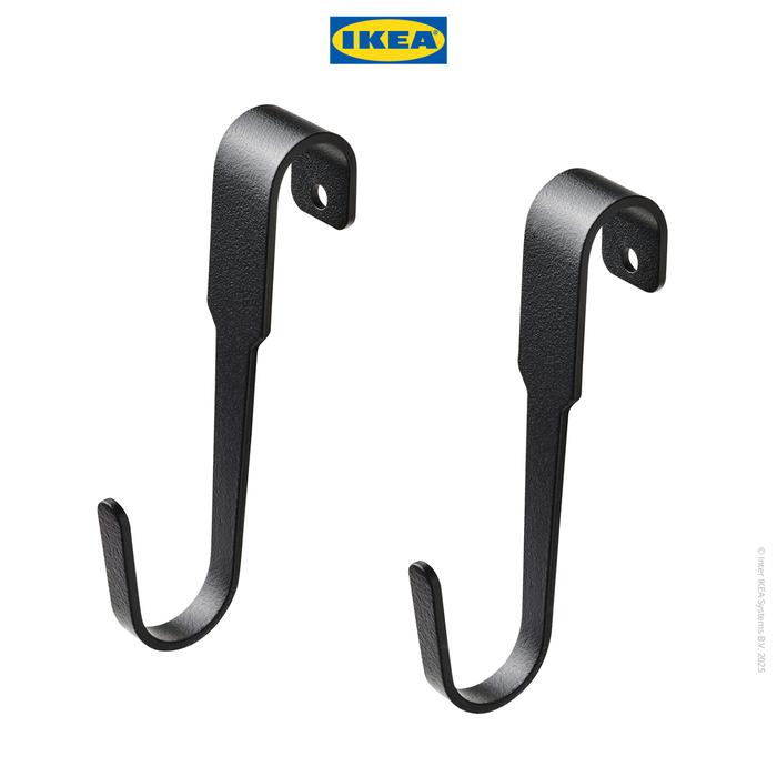 Gambar IKEA HULTARP Pengait Gantung 11 cm Isi 2pcs Dinding - Hitam dari IKEA Indonesia undefined Tokopedia