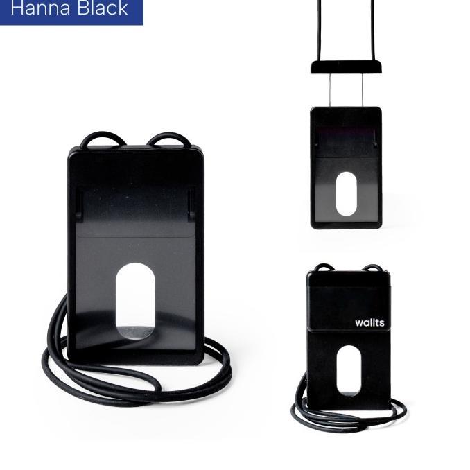 Gambar Wallts Hanna Lanyard Name Tag ID Card Tarik Tali Yoyo - Black dari Verro Man store undefined Tokopedia