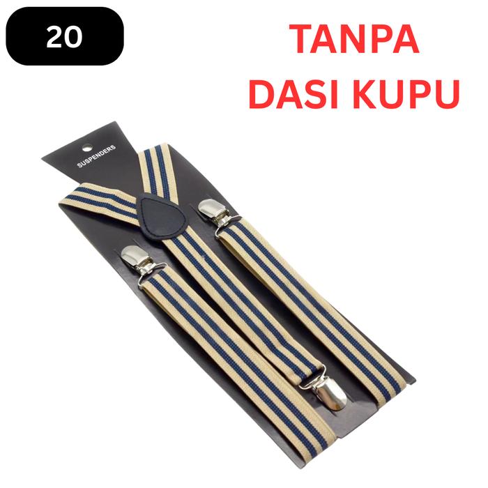 Gambar ROBB - PAKET suspender + bow tie - dasi kupu - bretel pantalon - 20, DENGAN DASI KUPU dari Toko 1973 undefined Tokopedia