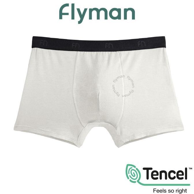Gambar Flyman Celana Dalam Tencel Boxer Classic Pria 1Pcs Premium FM 3056 NEW - Putih, M dari Max Stylishh undefined Tokopedia