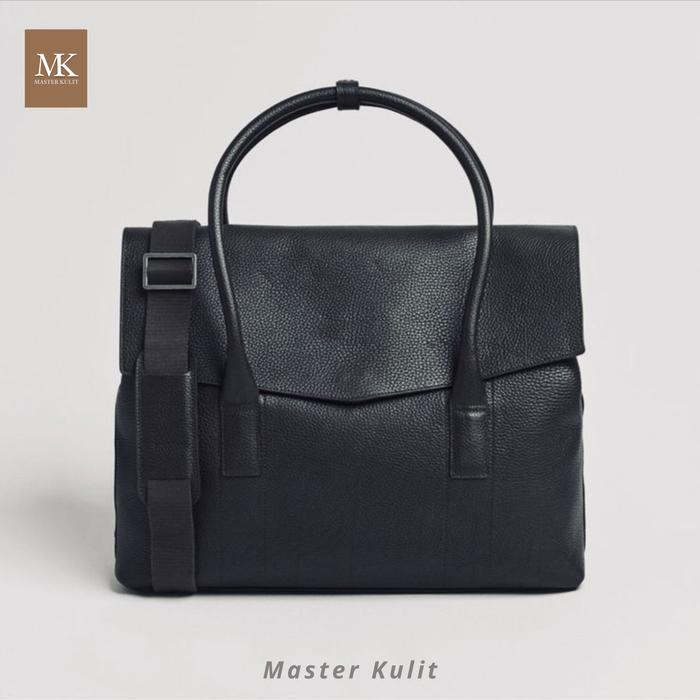 Gambar Tas Slempang Laptop Kulit Briefcase Pria Wanita Bag Kerja Mk123 - Hitam, 10 inch dari Master Kulit 98 undefined Tokopedia