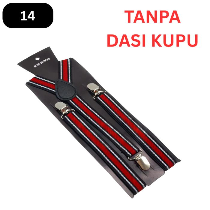 Gambar ROBB - PAKET suspender + bow tie - dasi kupu - bretel pantalon - 14, DENGAN DASI KUPU dari Toko 1973 undefined Tokopedia