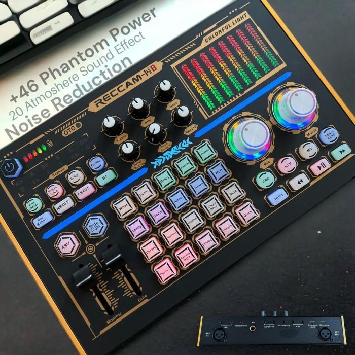 Gambar Promo / Terlaris SOUNDCARD Sound Card Live RECCAM N8 Phantom Power 20 Sound Effect dari hasanah store 1 undefined Tokopedia