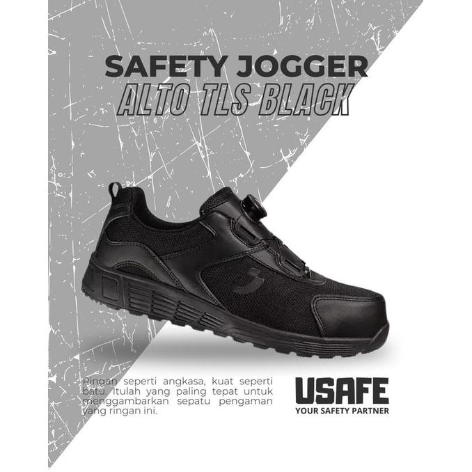 Gambar Sepatu Safety Jogger Alto Black TLS - 41 dari VALVE SHOOP undefined Tokopedia