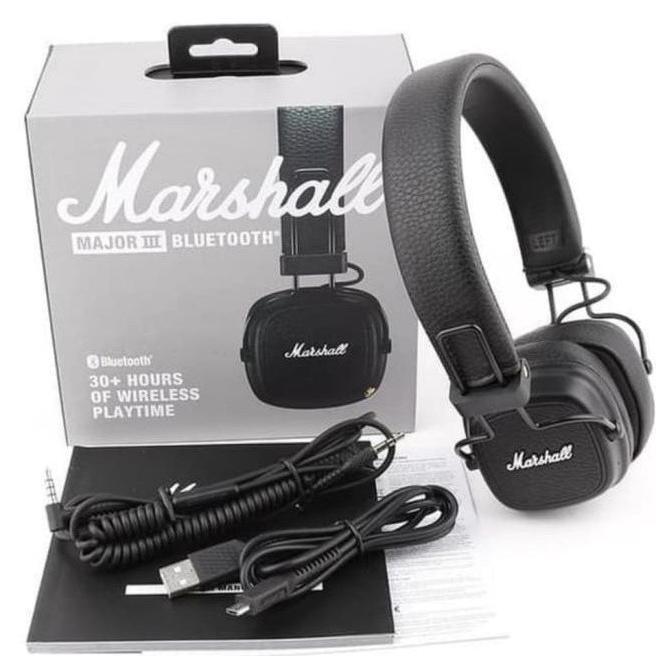 Headset Marshall Major III Major Bluetooth Headphone Wireless Hitam di  Mtc_shoop Tokopedia
