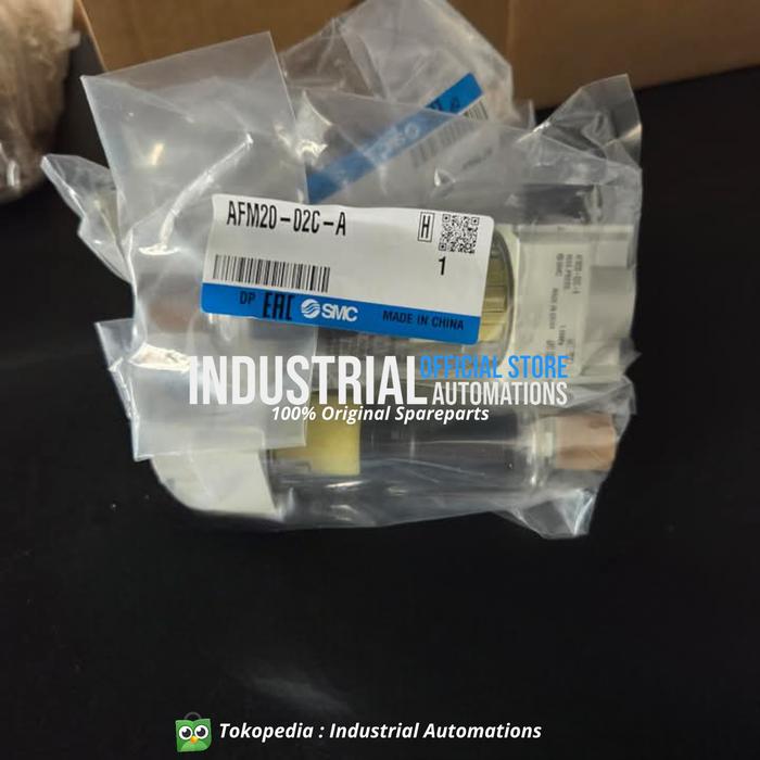 SMC AFM20-N02C-CZ-A Mist Separator - 0.3 Micron, Polycarbonate Bowl With Guard, Auto Drain, 1/4\" NPT, 7 Scfm