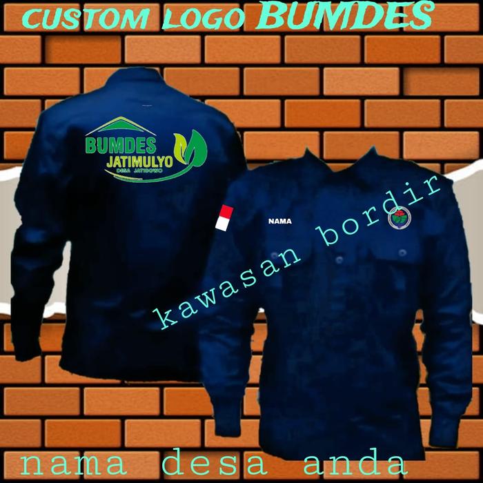 Gambar Terbaru kemeja BUMDES baju BUMDES pdh BUMDES seragam BUMDES bisa custom nama desa anda sesuai keinginan full bordir.. dari pns lokal shop undefined Tokopedia