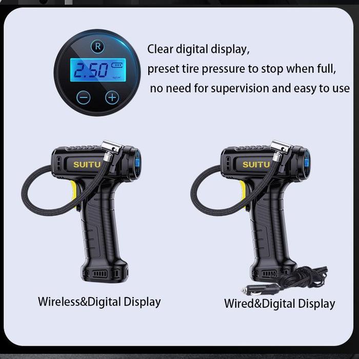 Gambar Pompa Alat Pengukuran Tekanan Ban Pompa Ban Elektrik-Pompa Ban Digital Termurah Ready Terbaik - wired dari TORA-- undefined Tokopedia