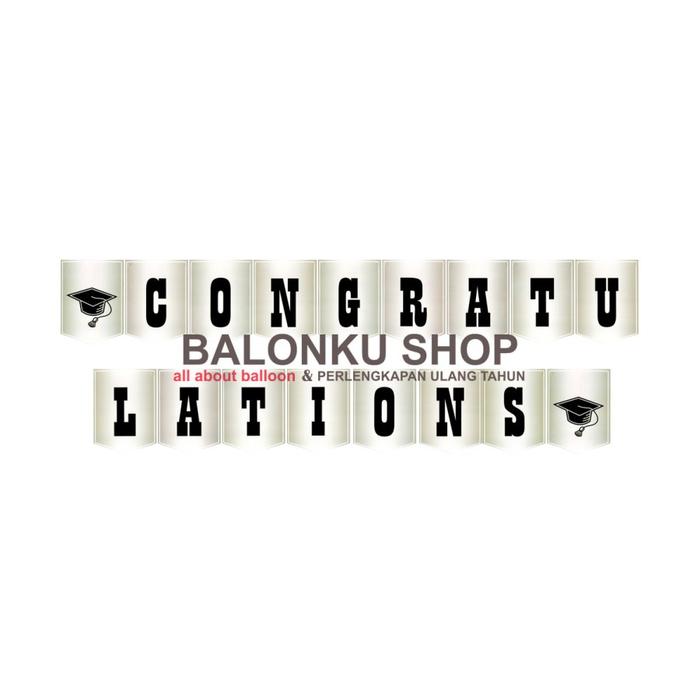 Gambar Banner Happy Graduation / Banner Wisuda / Banner Congratulations - MODEL D dari Balonku Shop undefined Tokopedia