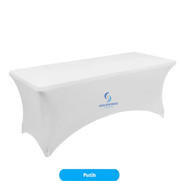 Gambar Aura cover meja stretch l cover meja ketat - Putih dari Aura Dekorasi Shop undefined Tokopedia