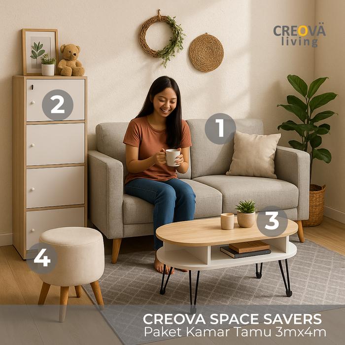 Gambar PAKET RUANG TAMU SET LENGKAP / LIVING ROOM FULLSET dari Creova Living undefined Tokopedia
