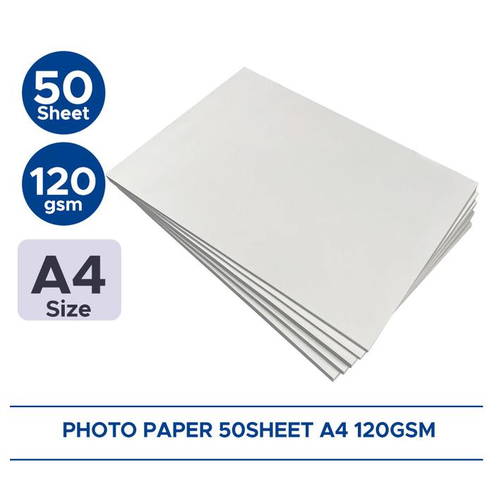 Gambar Kertas Foto Photo Paper Glossy 120 gsm, 210 gsm, 230 gsm media untuk cetak foto - Photopaper 120g dari EPSON OFFICIAL undefined Tokopedia