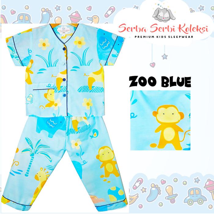Gambar PIYAMA ANAK TANPA KERAH KATUN PREMIUM - T37 - Biru, S dari SerbaSerbiKoleksi_NEW undefined Tokopedia