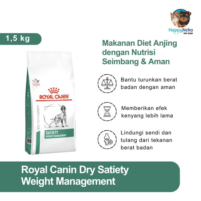 Gambar ROYAL CANIN SATIETY DOG 1.5KG MAKANAN KHUSUS ANJING OBESITAS dari Happy Neko Pet Shop undefined Tokopedia