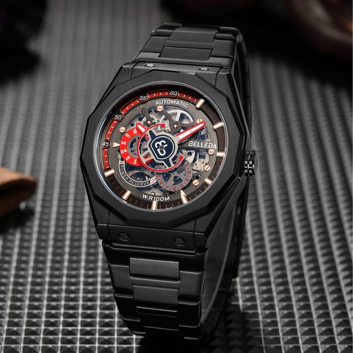 Jual Belleda 9568 Jam Tangan Pria Automatic Original – Tali Rantai