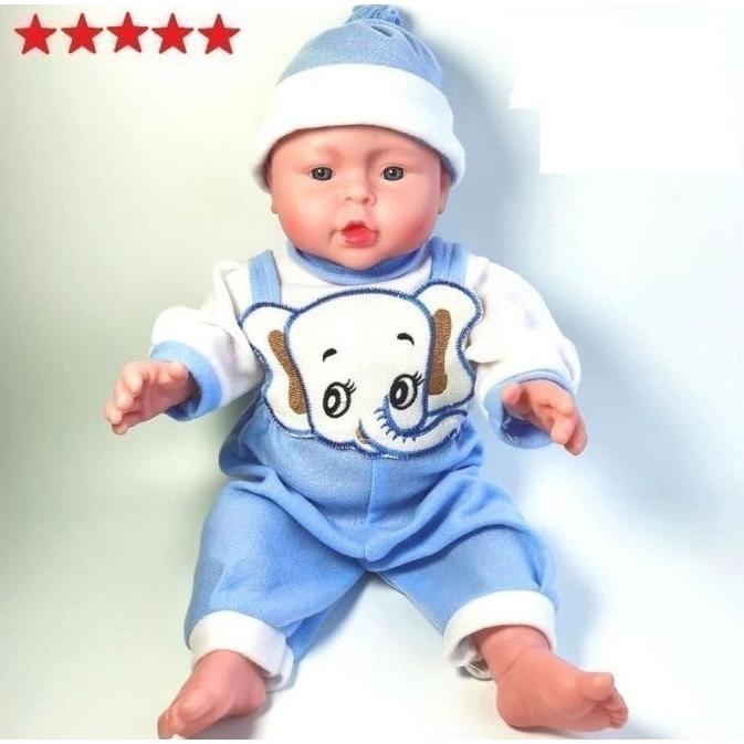 Gambar 50cm Boneka Bayi Mainan Baby Doll AnakBoneka Peraga Silikon Perempuan - Blue(boy) dari Abidaful Puppets undefined Tokopedia