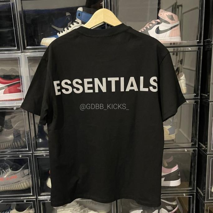 Gambar Tshirt Essentials Fear Of God FOG Hand Script Black Reflective BNIP - S dari Golden Glow 77 undefined Tokopedia