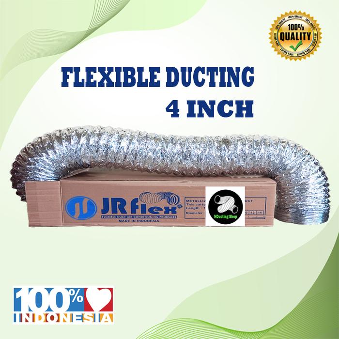 Gambar Flexible Ducting Metalizing Saluran Udara Hexaust Fan ukuran 3"/4"/5"/6"/8"/10" - 4 Inch, 5 Meter dari nducting shop undefined Tokopedia