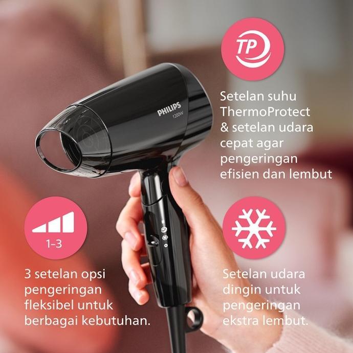 Gambar Philips Hair Dryer Essential Care Bhc010/12 Pengering Rambut 1200 Watt Murah - TANPA BUBBLE dari HAIRSTOREE undefined Tokopedia