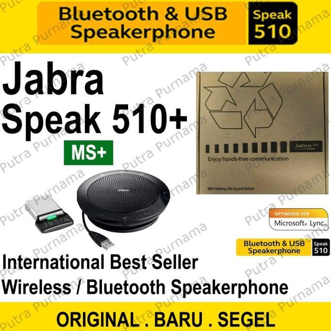 Jabra Speak 510 Ms With Link 370 Usb Bluetooth Wireless Speaker Bnib