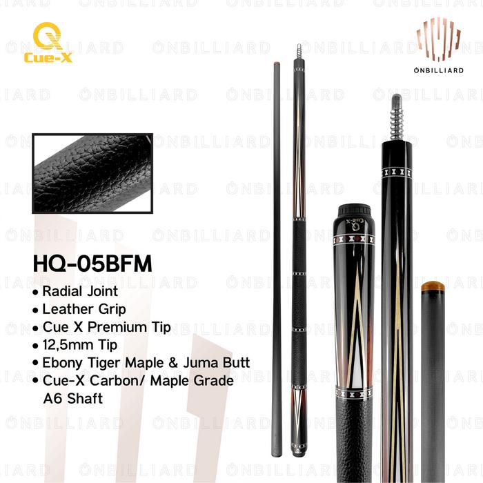 Gambar Cue-X HQ-05 + Extension Stick Billiard Carbon Maple Cue Stik Billiar Play - HQ-05BFM, Carbon dari ONbilliard undefined Tokopedia