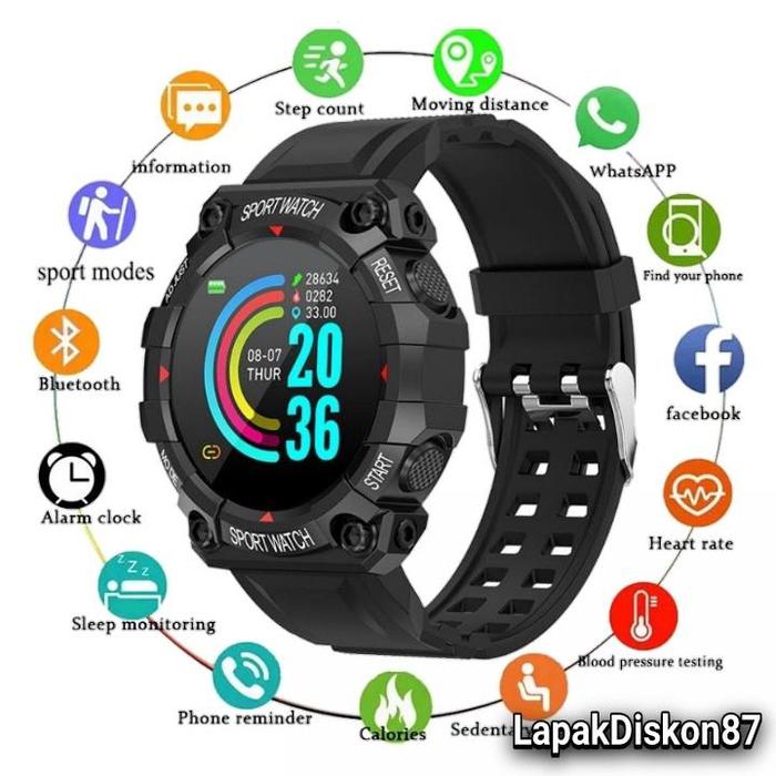 Gambar Jam Tangan Hp Pintar Android Smartwtch Anak Pria Wanita Dewasa Fd68 Sport Waterproof Bluetooth Smart Watch Fitness Tracker Wristband Pedometer Heart Rate Sleep Monitoring Termurah Best Quality Asli 100% Original - Hitam dari debystore1 undefined Tokopedia