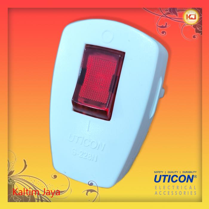 Jual Steker Arde + Saklar Switch On Off Uticon (Colokan Listrik Tombol ...