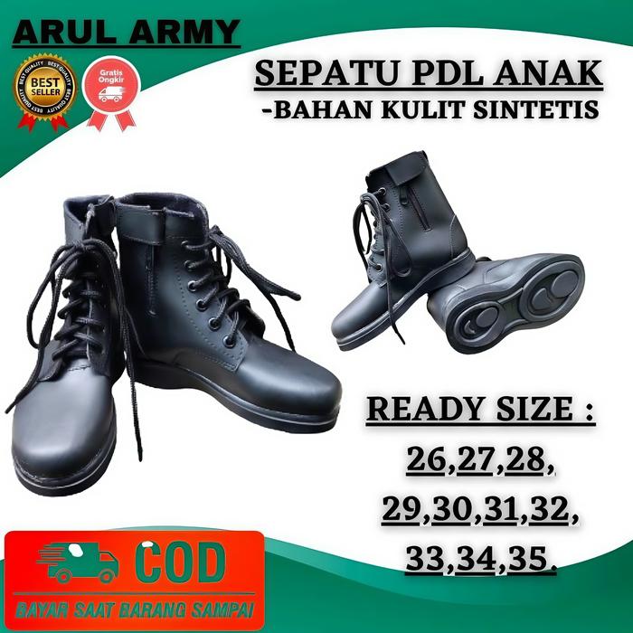 Gambar SEPATU PDL DAN PDH ANAK boot kecil laki perempuan tk paud sd polisitni - PDL ANAK, 26 dari Arul army undefined Tokopedia