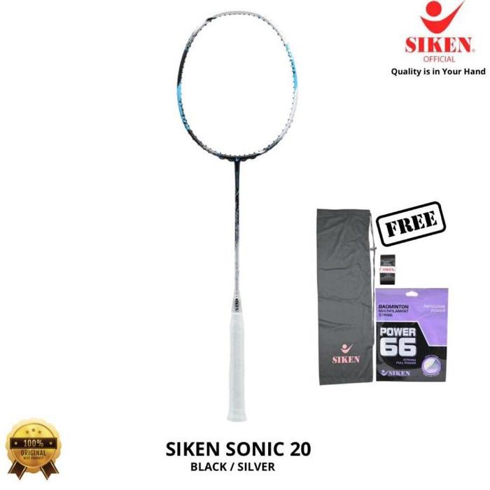 Gambar Raket Siken Sonic 20 Original bn21 - Black Silver, Fullset dari waroeng azahra undefined Tokopedia