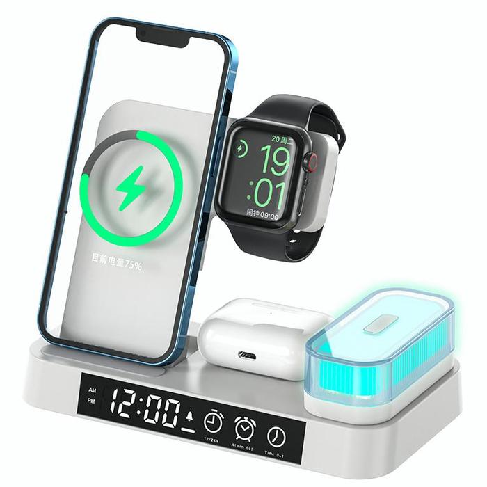 Gambar Bettdow Charger Fast 15W Charging 5 In 1 Fast Charger Wireless Magsafe Lipat Stand Dock Simultan Untuk Mengisi Ponsel/Jam Tangan/Headset Airpods For Iphone Samsung Xiaomi Huawei Vivo Headphone Universal Termurah Ready Terbaik - 5 in 1-white dari DORGRI- undefined Tokopedia