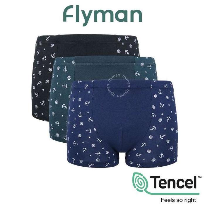 Gambar [SS] Flyman Tencel Boxer 3 pcs FM 3167 - XXL, Multicolor dari salsastore889 undefined Tokopedia