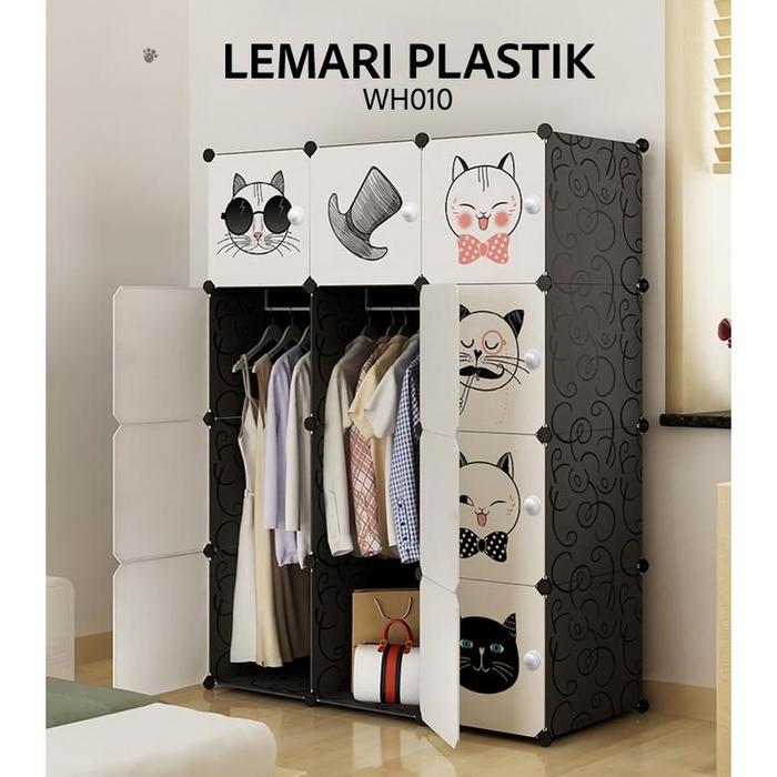 Gambar CUCI GUDANG Lemari 12 Pintu 2 Rak Bermotif Lemari Pakaian / Kayu / Portable / Anak / Plastik Murah / Plastik Portable Lemari Plastik Portable karakter/lemari pakaian anak HARD PLASTIC Lemari Baju Multifungsi - WH010 dari Alat Bunda undefined Tokopedia