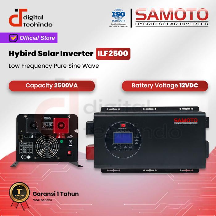 Gambar SAMOTO Inverter ILF2500 Off Grid Inverter Low Frequency Pure Sinewave 12V 2500VA/2000W Hybrid Off Grid Belum Termasuk MPPT Sistem Battery 12V Solar Inverter 2000watt Solar Panel Controller dari Digital Techindo undefined Tokopedia