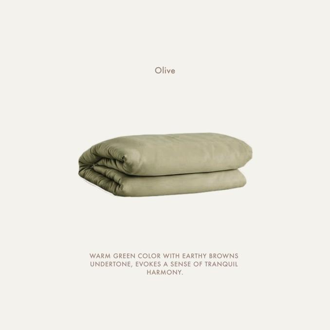 Gambar Nou - Ready Stock Tencel Fitted Bed Sheet (Sprei) sprei - Olive, King dari Toko Omah Ayem undefined Tokopedia